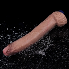 11'' REAL SOFTEE Rechargeable Silicone Vibrating Dildo